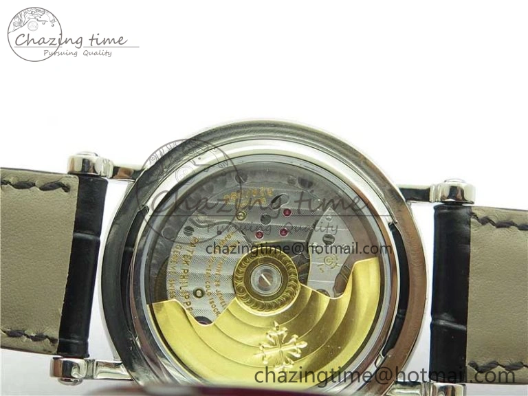 Calatrava 5153 SS ZF 1:1 Best Edition Black Dial on Black Leather Strap A324CS Resilient 8876