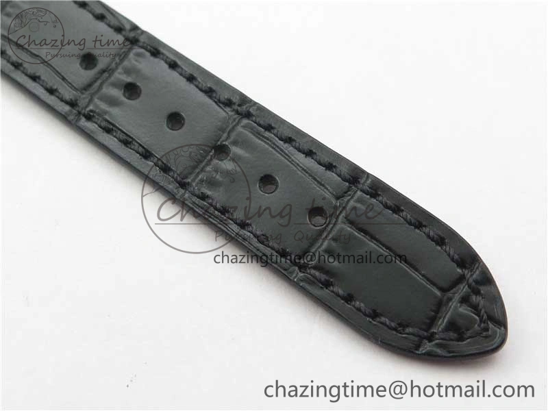 Calatrava 5153 SS ZF 1:1 Best Edition Black Dial on Black Leather Strap A324CS Resilient 8876