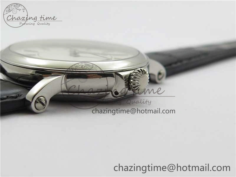 Calatrava 5153 SS ZF 1:1 Best Edition White Dial on Black Leather Strap A324CS Lightweight 8883