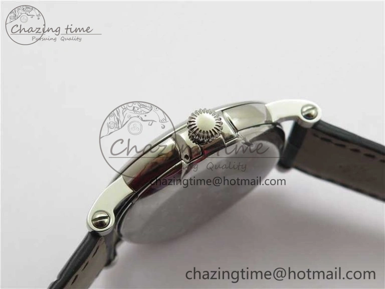 Calatrava 5153 SS ZF 1:1 Best Edition White Dial on Black Leather Strap A324CS Lightweight 8883