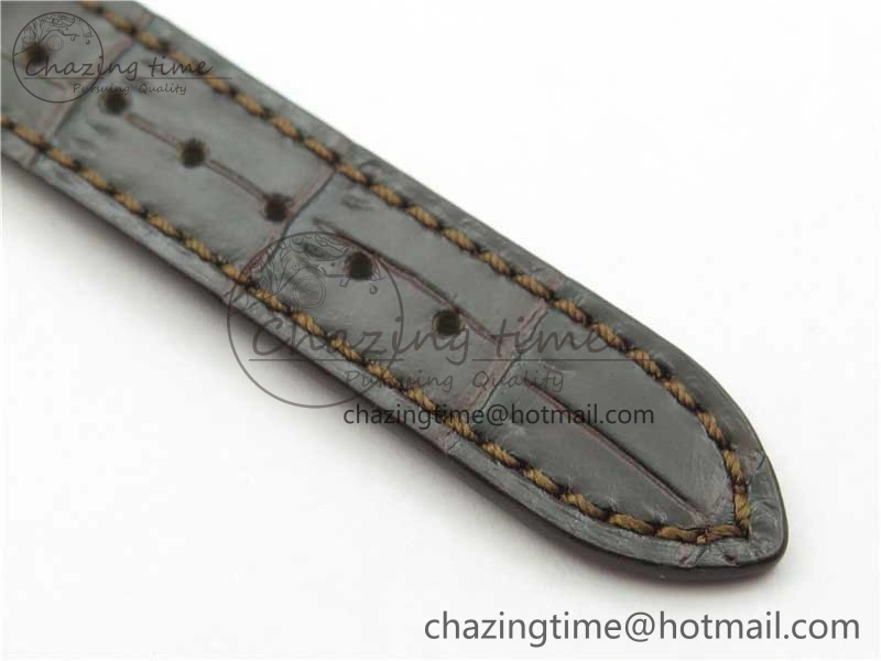 Affordable Calatrava 5153 YG ZF 1:1 Best Edition White Dial on Brown Leather Strap A324CS 8881