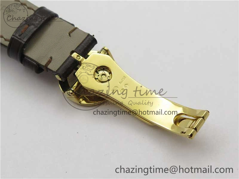 Affordable Calatrava 5153 YG ZF 1:1 Best Edition White Dial on Brown Leather Strap A324CS 8881