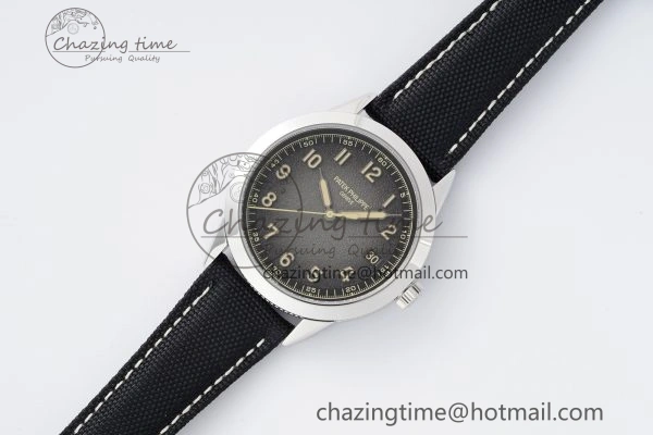 Stylish Calatrava 5226G SS HKF 1:1 Best Edition Gray Rock Dial on Black Nylon Strap 330CS 8823