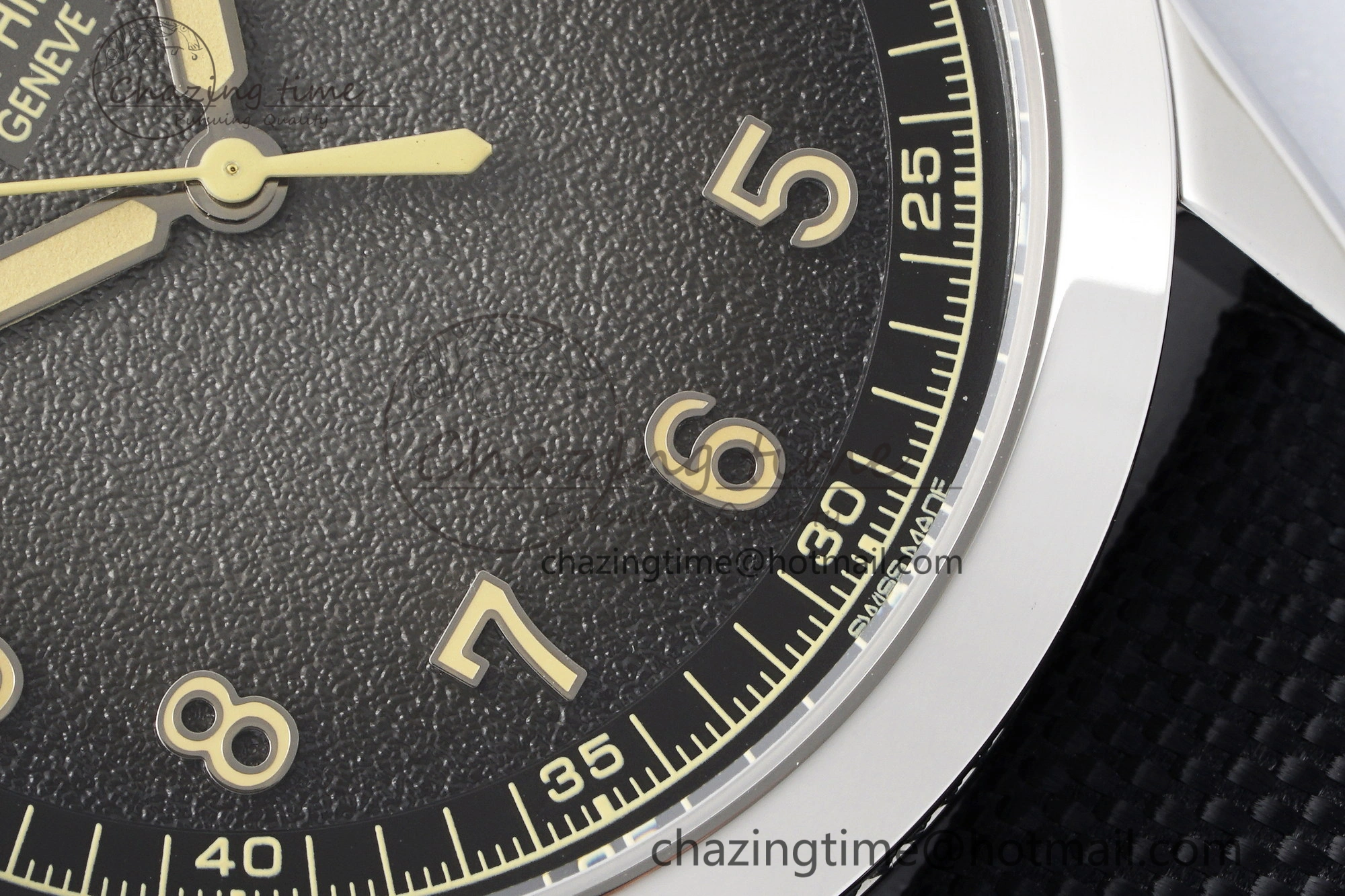Stylish Calatrava 5226G SS HKF 1:1 Best Edition Gray Rock Dial on Black Nylon Strap 330CS 8823