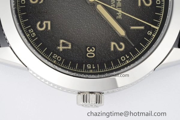 Stylish Calatrava 5226G SS HKF 1:1 Best Edition Gray Rock Dial on Black Nylon Strap 330CS 8823
