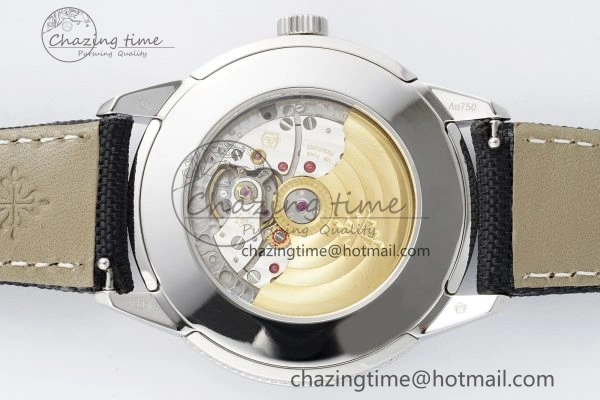 Stylish Calatrava 5226G SS HKF 1:1 Best Edition Gray Rock Dial on Black Nylon Strap 330CS 8823