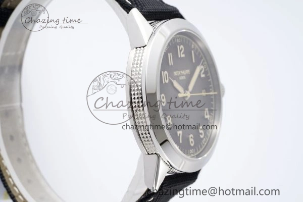 Stylish Calatrava 5226G SS HKF 1:1 Best Edition Gray Rock Dial on Black Nylon Strap 330CS 8823