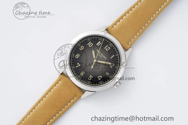 Calatrava 5226G SS HKF 1:1 Best Edition Gray Rock Dial on Brown Leather Strap 330CS Seasonal 8821