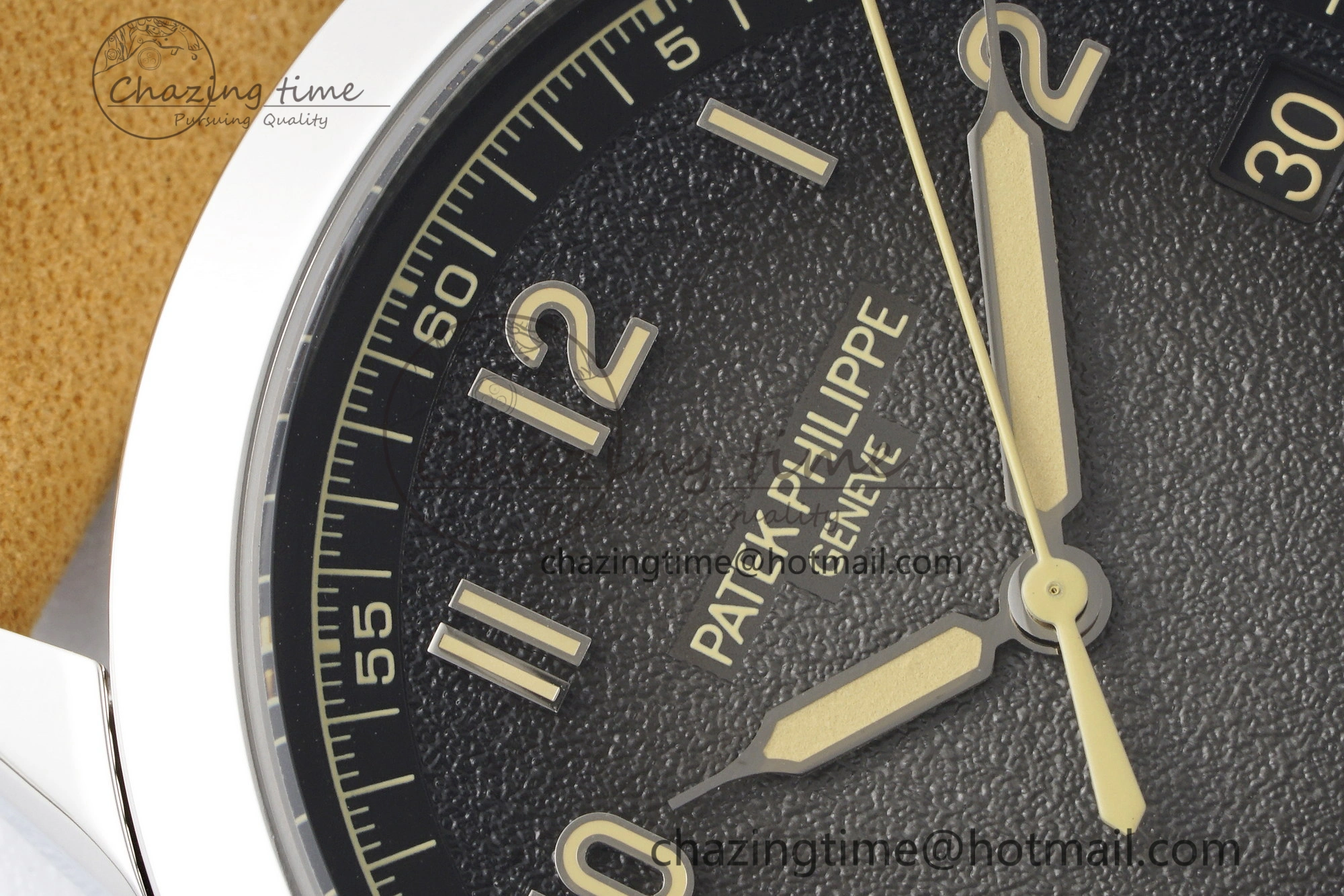 Calatrava 5226G SS HKF 1:1 Best Edition Gray Rock Dial on Brown Leather Strap 330CS Seasonal 8821
