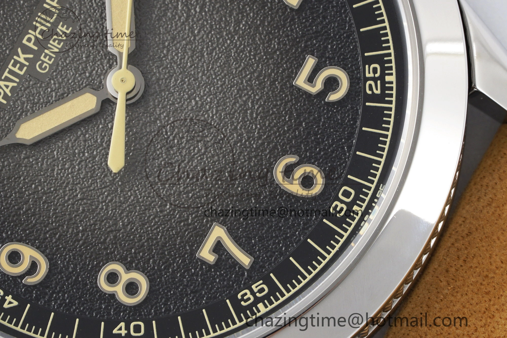 Calatrava 5226G SS HKF 1:1 Best Edition Gray Rock Dial on Brown Leather Strap 330CS Seasonal 8821