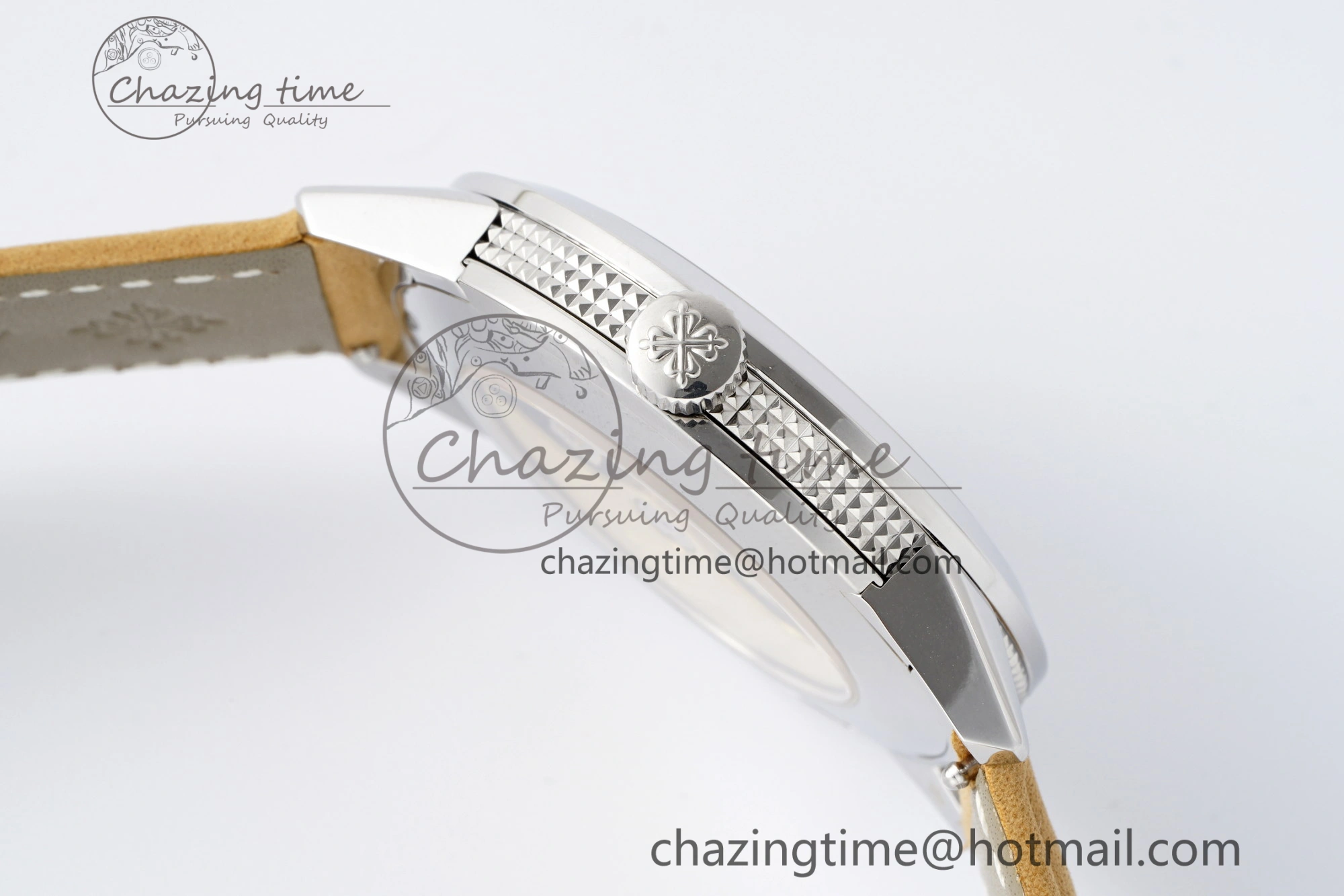 Calatrava 5226G SS HKF 1:1 Best Edition Gray Rock Dial on Brown Leather Strap 330CS Seasonal 8821