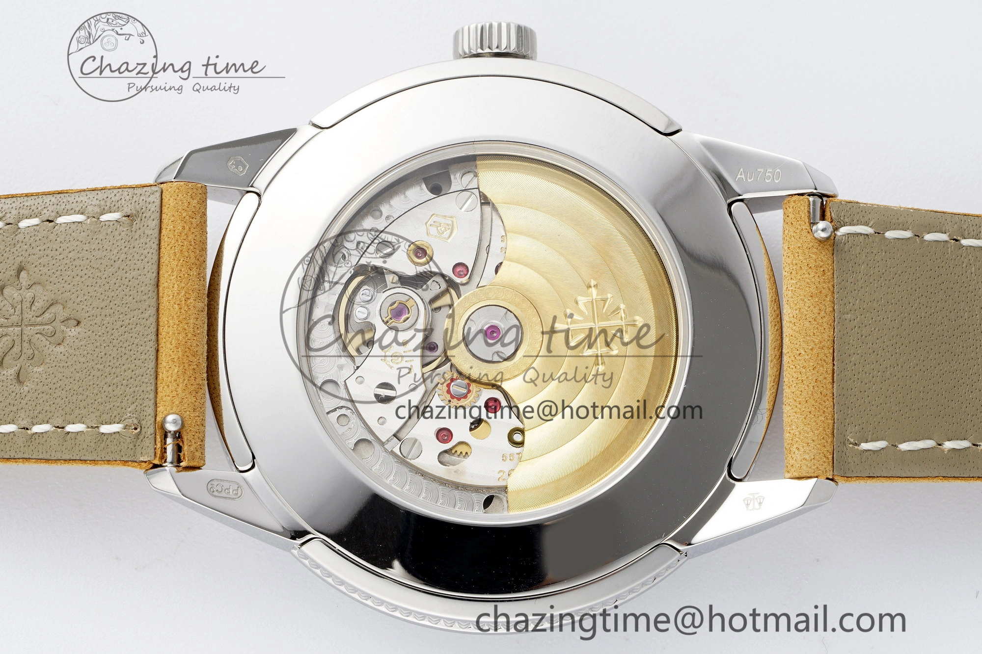 Calatrava 5226G SS HKF 1:1 Best Edition Gray Rock Dial on Brown Leather Strap 330CS Seasonal 8821