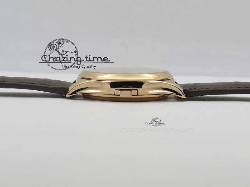 WeatherProof Calatrava 5227 RG Bp-Maker Black Dial On Brown Leather Strap MIYOTA 9015 PP324CS 9065