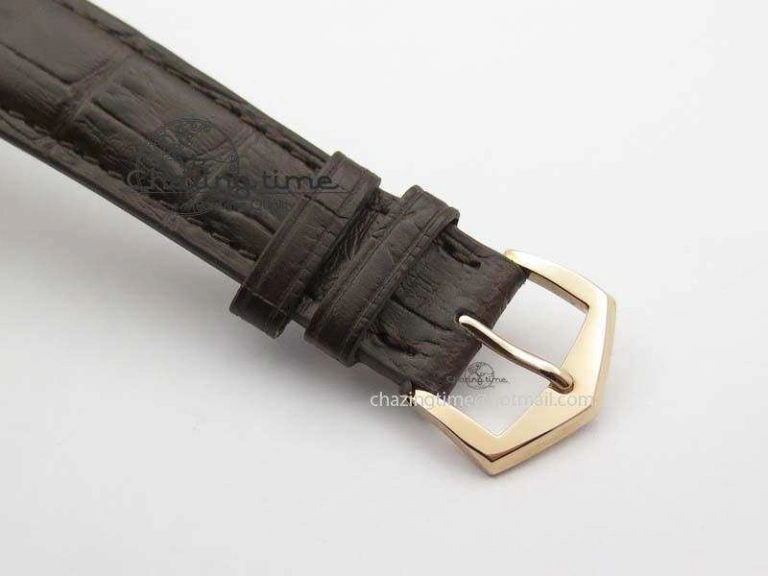 WeatherProof Calatrava 5227 RG Bp-Maker Black Dial On Brown Leather Strap MIYOTA 9015 PP324CS 9065