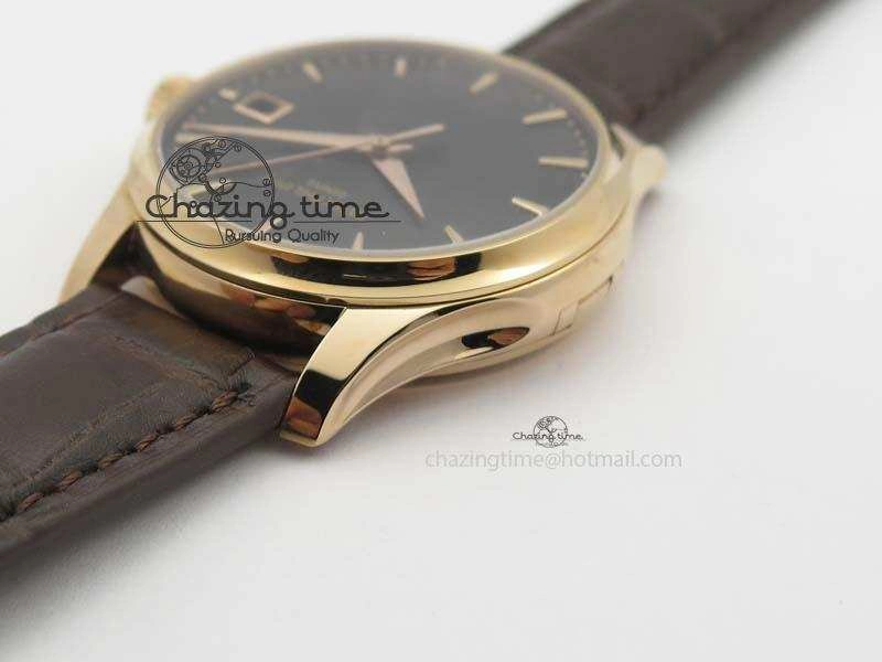 WeatherProof Calatrava 5227 RG Bp-Maker Black Dial On Brown Leather Strap MIYOTA 9015 PP324CS 9065