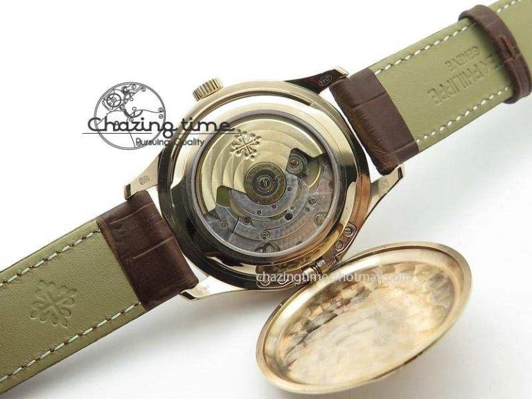 WellDesigned Calatrava 5227 RG White Dial on Brown Leather Strap A 9102