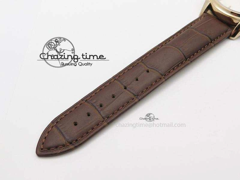 WellDesigned Calatrava 5227 RG White Dial on Brown Leather Strap A 9102