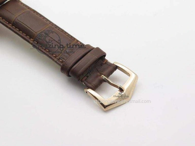 WellDesigned Calatrava 5227 RG White Dial on Brown Leather Strap A 9102