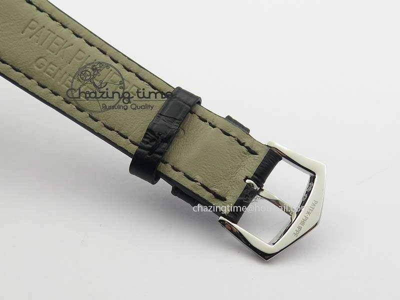 Calatrava 5227 SS Bp-Maker Black Dial On Black Leather Strap MIYOTA 9015 PP324CS Supportive 9068
