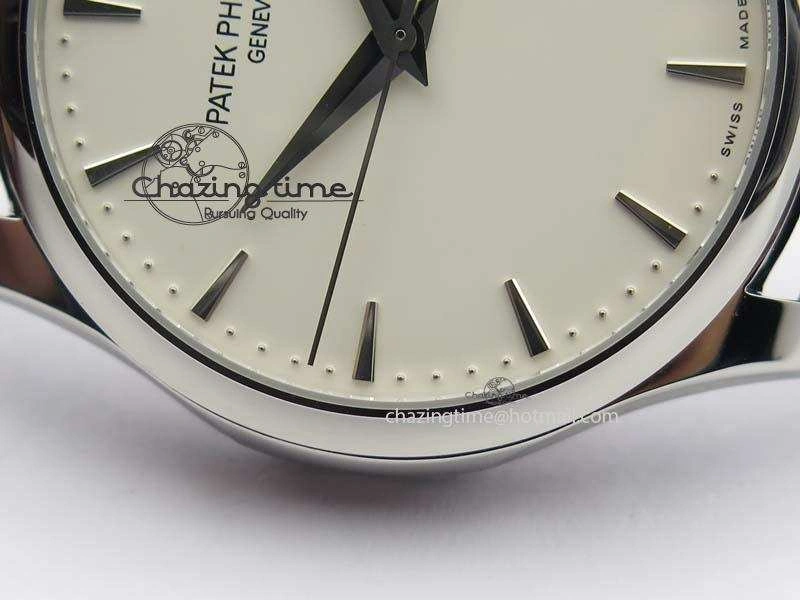 Calatrava 5227 SS Bp-Maker White Dial On Black Leather Strap MIYOTA 9015 PP324CS TechFriendly 9066