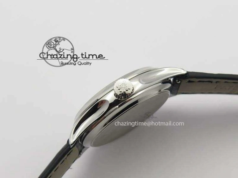 Calatrava 5227 SS Bp-Maker White Dial On Black Leather Strap MIYOTA 9015 PP324CS TechFriendly 9066