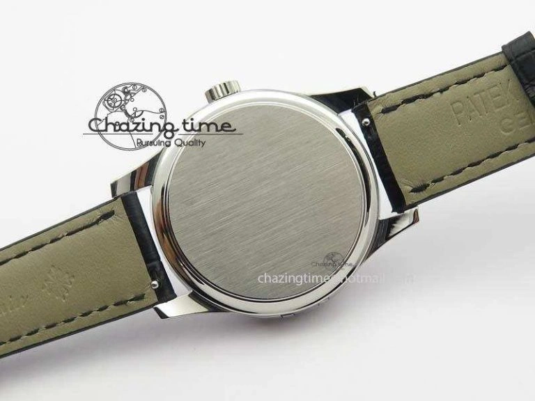 Calatrava 5227 SS Bp-Maker White Dial On Black Leather Strap MIYOTA 9015 PP324CS TechFriendly 9066
