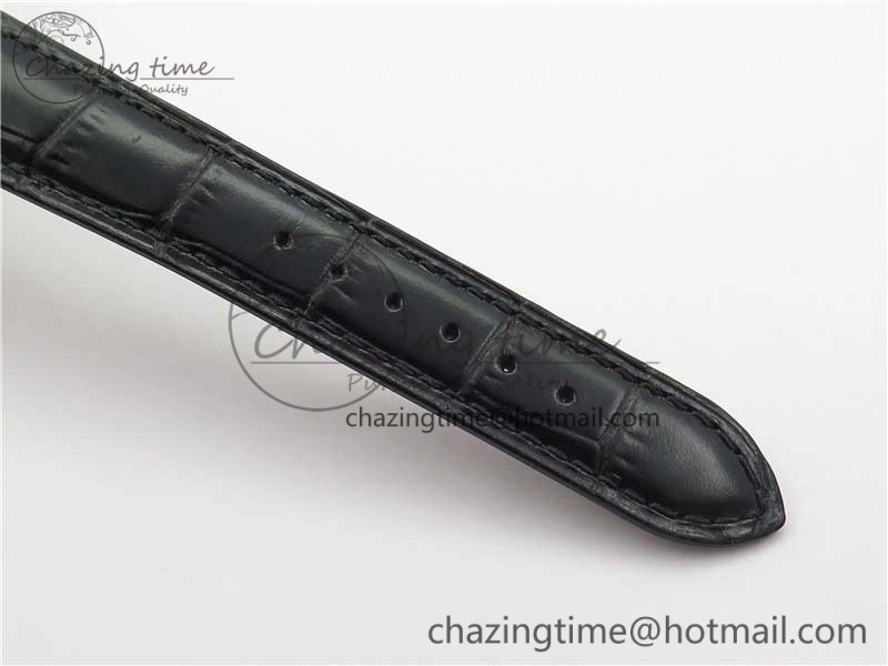 Calatrava 5227 SS ZF 1:1 Best Edition Black Dial on Black Leather Strap 324CS (Free box) Youthful 8971