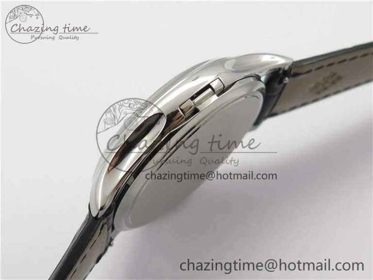 UrbanChic Calatrava 5227 SS ZF 1:1 Best Edition Ivory Dial on Black Leather Strap 324CS 8969