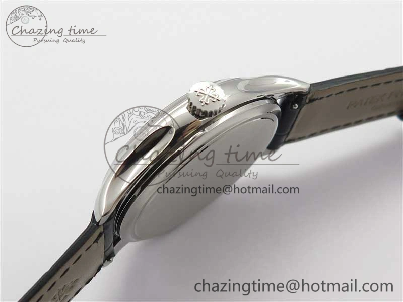UrbanChic Calatrava 5227 SS ZF 1:1 Best Edition Ivory Dial on Black Leather Strap 324CS 8969