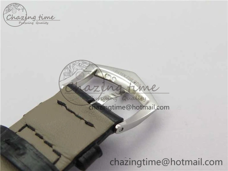 UrbanChic Calatrava 5227 SS ZF 1:1 Best Edition Ivory Dial on Black Leather Strap 324CS 8969