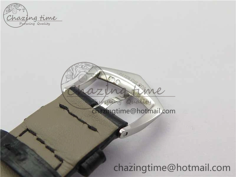 UrbanChic Calatrava 5227 SS ZF 1:1 Best Edition Ivory Dial on Black Leather Strap 324CS 8969