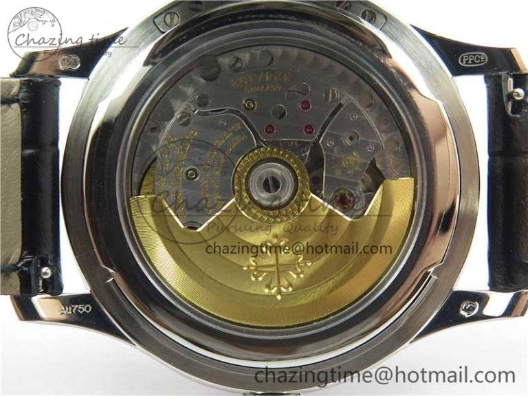 UrbanChic Calatrava 5227 SS ZF 1:1 Best Edition Ivory Dial on Black Leather Strap 324CS 8969