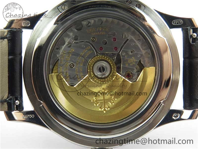 UrbanChic Calatrava 5227 SS ZF 1:1 Best Edition Ivory Dial on Black Leather Strap 324CS 8969