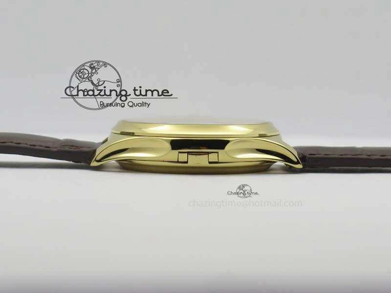 Calatrava 5227 YG Bp-Maker Black Dial On Brown Leather Strap MIYOTA 9015 PP324CS Durable 9063