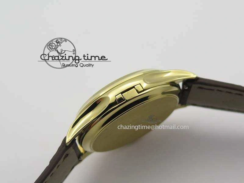 Calatrava 5227 YG Bp-Maker White Dial On Brown Leather Strap MIYOTA 9015 PP324CS Durable 9064