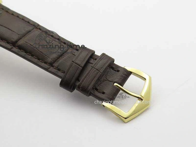 Calatrava 5227 YG Bp-Maker White Dial On Brown Leather Strap MIYOTA 9015 PP324CS Durable 9064