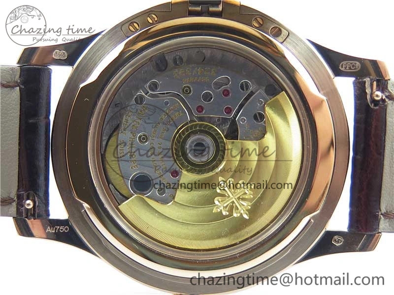 Calatrava 5227R RG ZF 1:1 Best Edition Ivory Dial on Brown Leather Strap A324CS Effortless 8968
