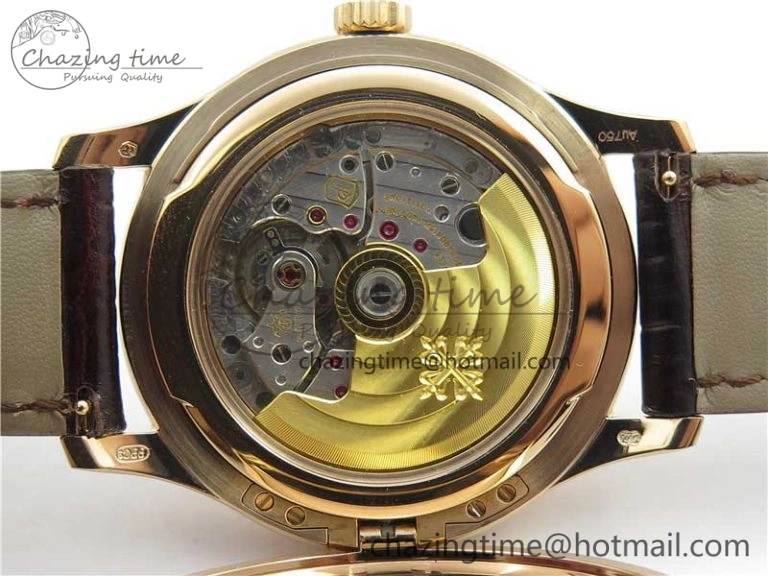 Calatrava 5227R RG ZF 1:1 Best Edition Ivory Dial on Brown Leather Strap A324CS Effortless 8968