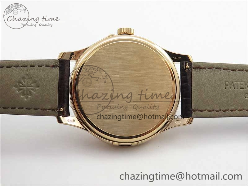 Calatrava 5227R RG ZF 1:1 Best Edition Ivory Dial on Brown Leather Strap A324CS Effortless 8968