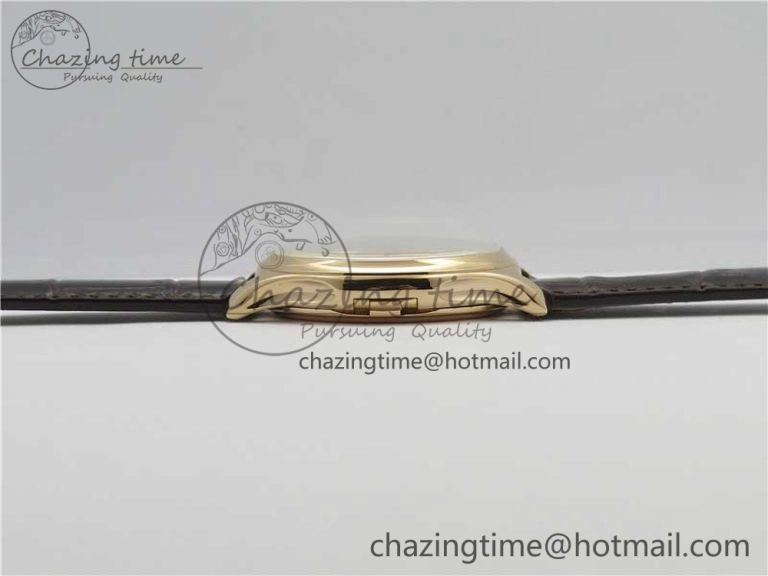 Calatrava 5227R RG ZF 1:1 Best Edition Ivory Dial on Brown Leather Strap A324CS Effortless 8968
