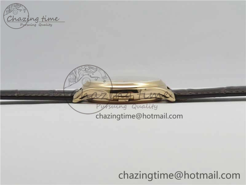 Calatrava 5227R RG ZF 1:1 Best Edition Ivory Dial on Brown Leather Strap A324CS Effortless 8968