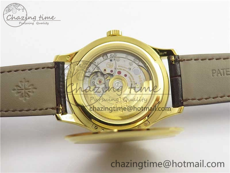 Trendy Calatrava 5227R YG ZF 1:1 Best Edition Ivory Dial on Brown Leather Strap A324CS 8970