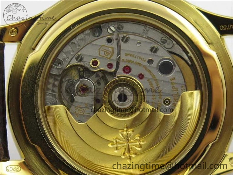 Trendy Calatrava 5227R YG ZF 1:1 Best Edition Ivory Dial on Brown Leather Strap A324CS 8970