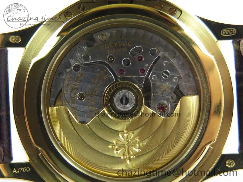 Trendy Calatrava 5227R YG ZF 1:1 Best Edition Ivory Dial on Brown Leather Strap A324CS 8970