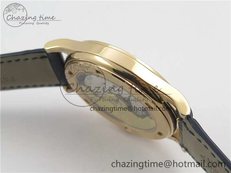 Thermal Calatrava 5296G RG ZF 1:1 Best Edition White Dial Blue Hands on Black Leather Strap 324CS 8945