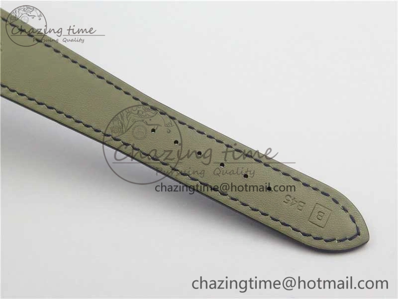 Thermal Calatrava 5296G RG ZF 1:1 Best Edition White Dial Blue Hands on Black Leather Strap 324CS 8945
