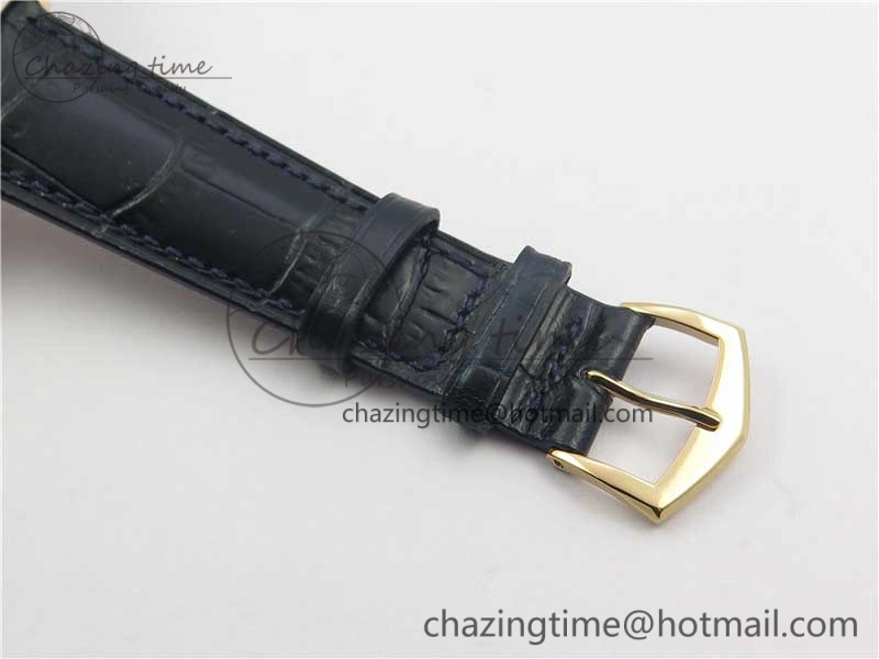 Thermal Calatrava 5296G RG ZF 1:1 Best Edition White Dial Blue Hands on Black Leather Strap 324CS 8945