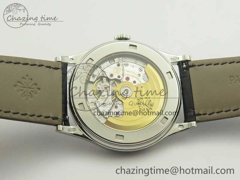 DailyWear Calatrava 5296G SS ZF 1:1 Best Edition Ivory Dial On Black Leather Strap 324CS (Free Box 8981