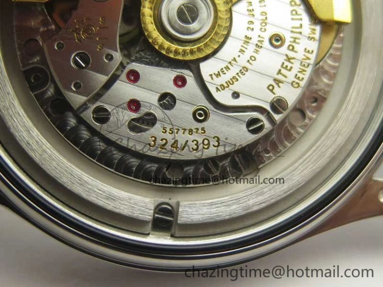 DailyWear Calatrava 5296G SS ZF 1:1 Best Edition Ivory Dial On Black Leather Strap 324CS (Free Box 8981