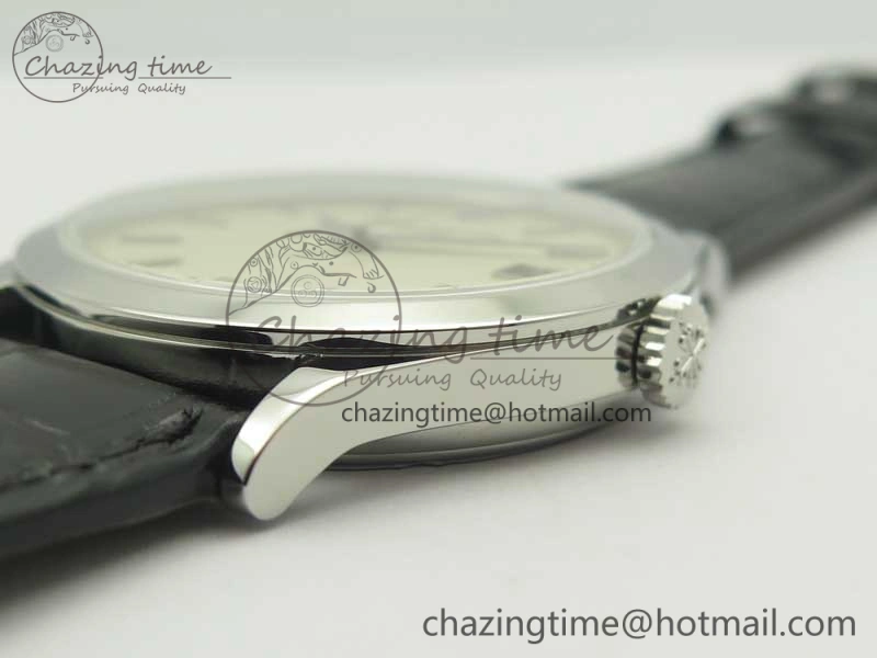 DailyWear Calatrava 5296G SS ZF 1:1 Best Edition Ivory Dial On Black Leather Strap 324CS (Free Box 8981